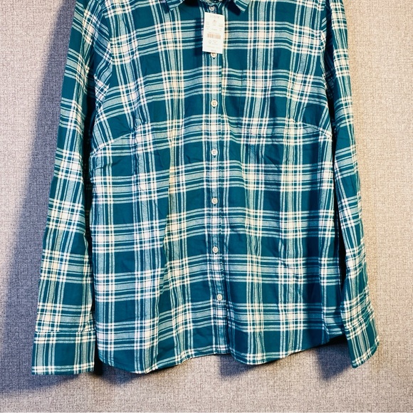 NEW J. Crew XL Women’s Plaid Flannel Soft Cotton Button Front Shirt - Picture 3 of 7